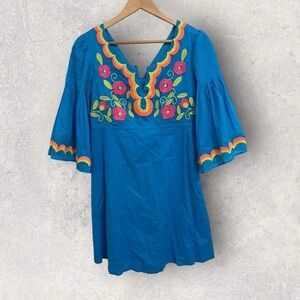 Ivy Jane cotton embroidered mini dress